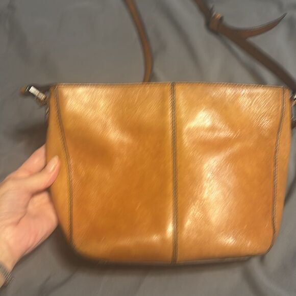 Etienne Aigner Vintage Shoulder Bag, tan leather, charm - Picture 4 of 11